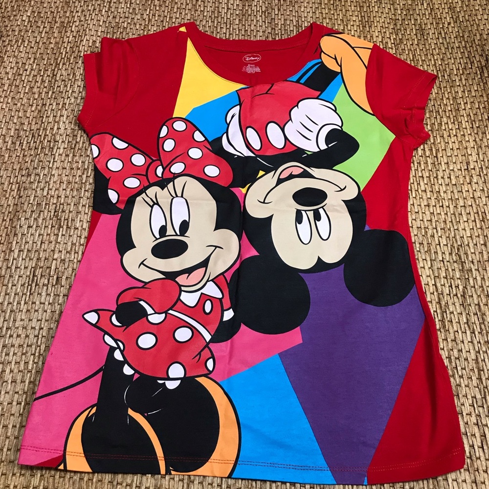 Disney Minnie and Mickey Mouse Red T shirt